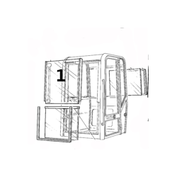 SZYBA PRZEDNIA GÓRNA SITODRUK MINIKOPARKA JCB 802,803,804 234/04701