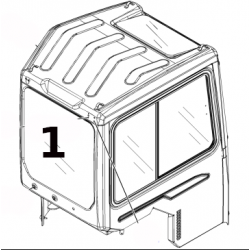 SZYBA TYLNA MINIKOPARKA CAT 303.5E2 CR, 304 E2 CR 4287918