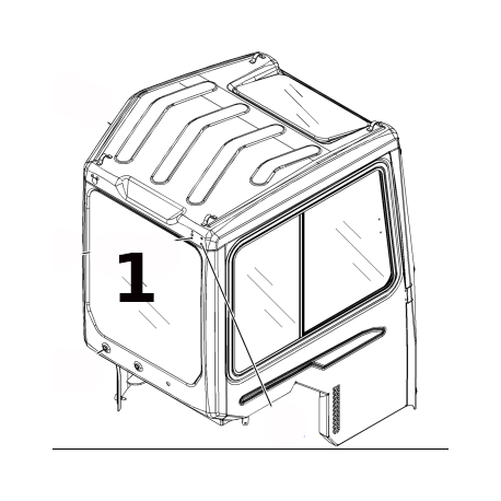 SZYBA TYLNA MINIKOPARKA CAT 303.5E2 CR, 304 E2 CR 4287918