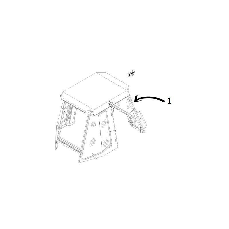 ЭКСКАВАТОР-ПОГРУЗЧИК ВЕТРОВОГО СТЕКЛА CAT 428B 9R5508