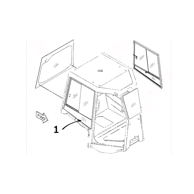 ПРАВОЕ ОКНО НИЖНЯЯ БОКОВАЯ ЭКРАННАЯ ПЕЧАТЬ ГУСЕНИЧНЫЙ БУЛЬДОЗЕР CAT D3 D3K D3K2 2648899