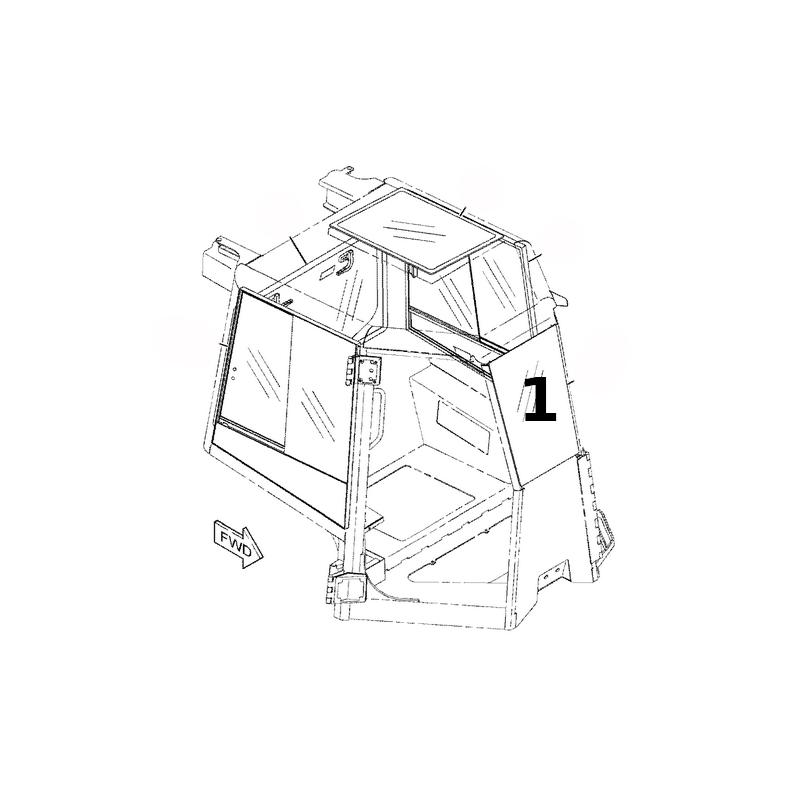 ЛАМИНИРОВАННОЕ ВЕТРОВОЕ СТЕКЛО ГУСЕНИЧНЫЙ БУДОЗЕР CAT D5K 2476582