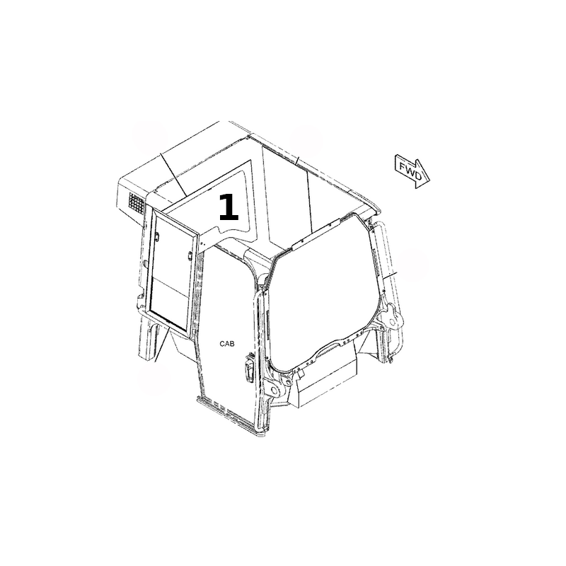 ЭКРАННАЯ ПЕЧАТЬ ЗАДНЕГО ОКНА ГУСЕНИЧНЫЙ ПОГРУЗЧИК CAT 963 963K 3910792