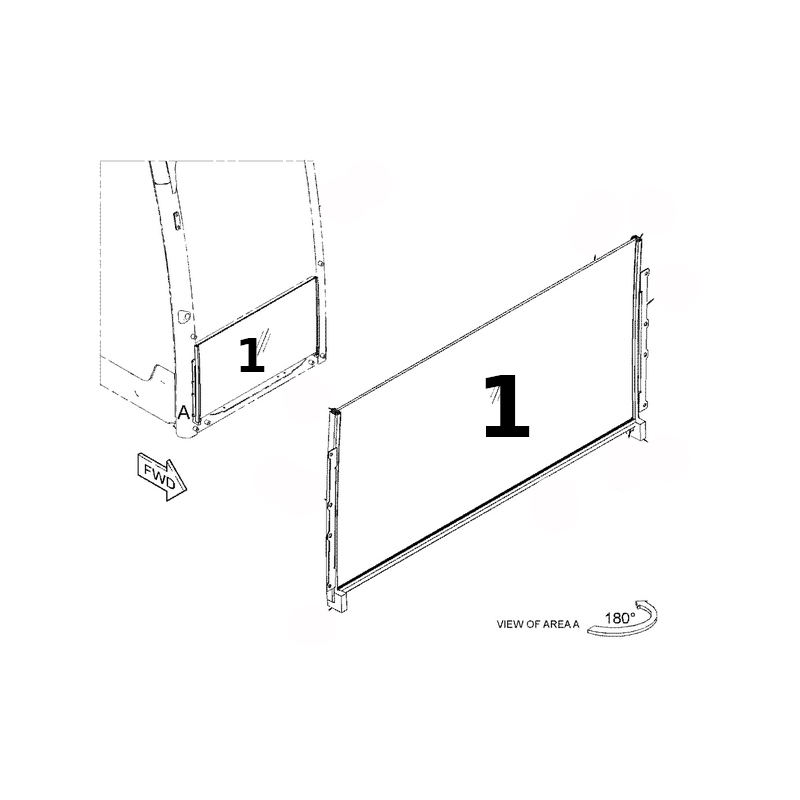 НИЖНЕЕ ВЕТРОВОЕ СТЕКЛО КОЛЕСНОГО/ГУСЕНИЧНОГО ЭКСКАВАТОРА CATERPILLAR M318 320 4917724