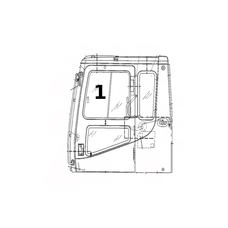 ФИКСИРОВАННОЕ СТЕКЛО ВЕРХНЕЙ ДВЕРИ CATERPILLAR 320L ГУСЕНИЧНЫЙ ЭКСКАВАТОР 2045181