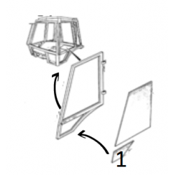 GLASS TOUGHENED CLEAR CVA DOOR LOWER