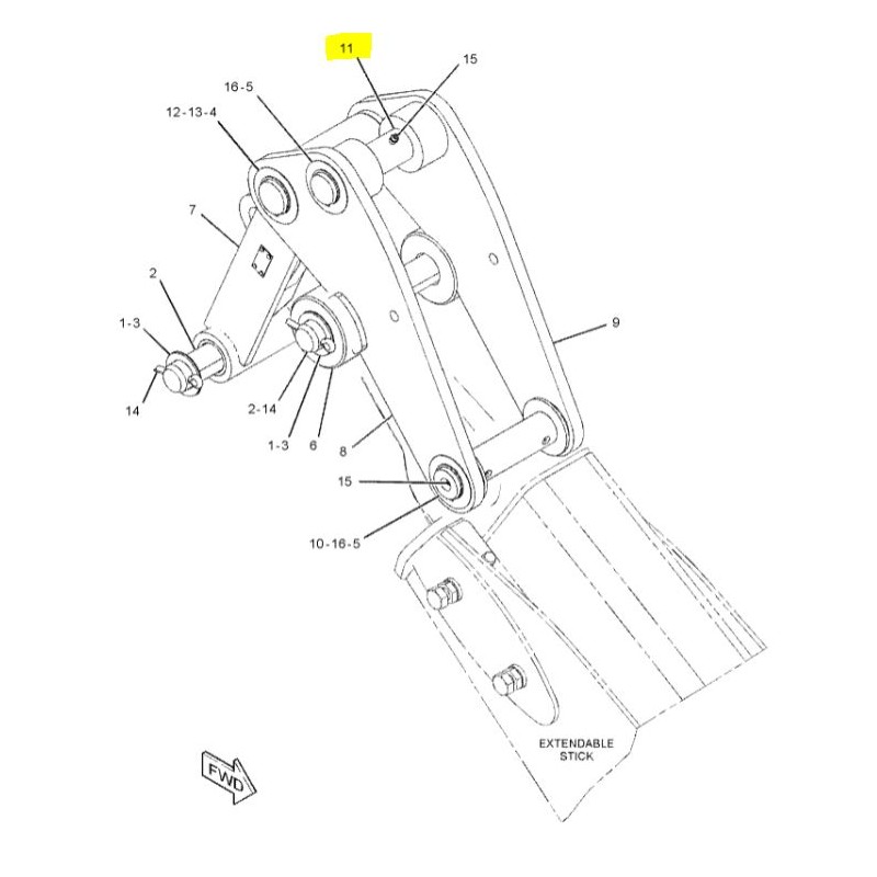 PIN-код CVA передней тяги CAT - 422E