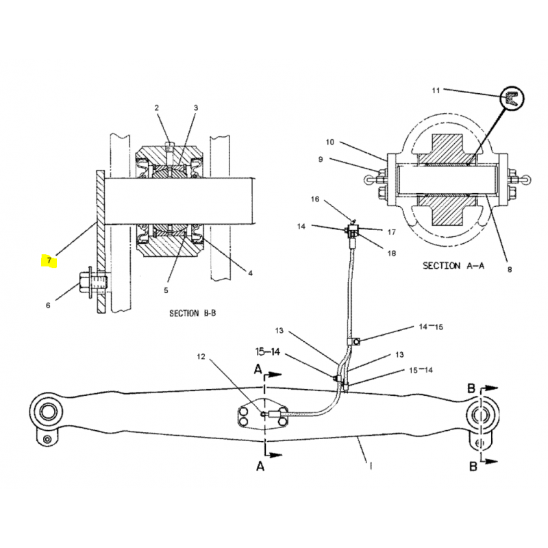 КОРИЧНЕВЫЙ ШТИФТ 60x215 CATERPILLAR БУЛЬДОЗЕР