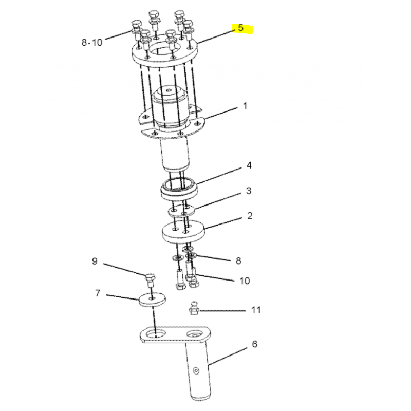 СОЕДИНИТЕЛЬНЫЙ ШТИФТ 50/70/125X163 CAT-ПОГРУЗЧИК