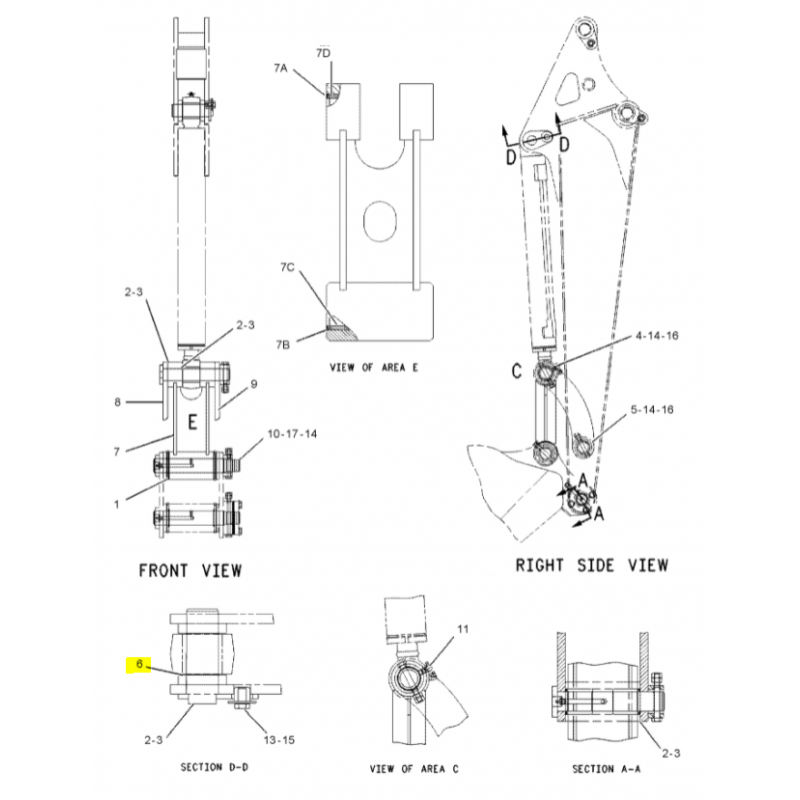 КРЕПЛЕНИЕ ЦИЛИНДРА КОВША PIN 35x117 ДЛЯ МИНИ-ЭКСКАВАТОРА CAT