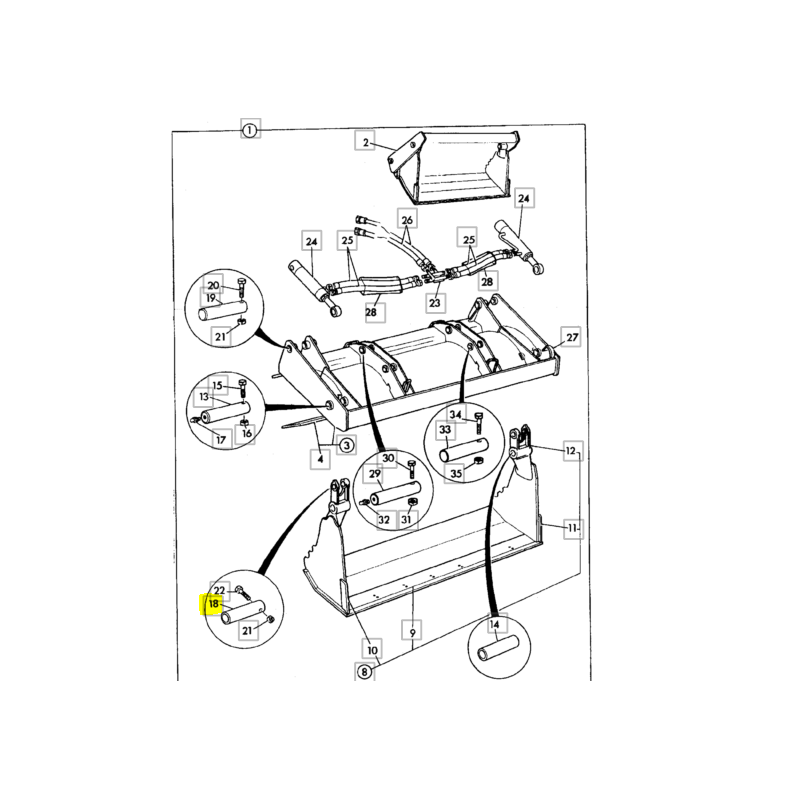 ШТИФТ ЦИЛИНДРА SHARK JCB / 3CX 4CX 123x38