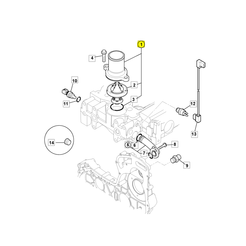 ТЕРМОСТАТ С КОРПУСОМ ЭКСКАВАТОР-ПОГРУЗЧИК JCB 3CX 4CX КОЛЕСНЫЙ ПОГРУЗЧИК PERKINS