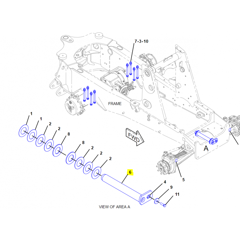 ШТИФТ МОСТОВОЙ ПОДВЕСКИ CVA ЭКСКАВАТОР-ПОГРУЗЧИК CAT