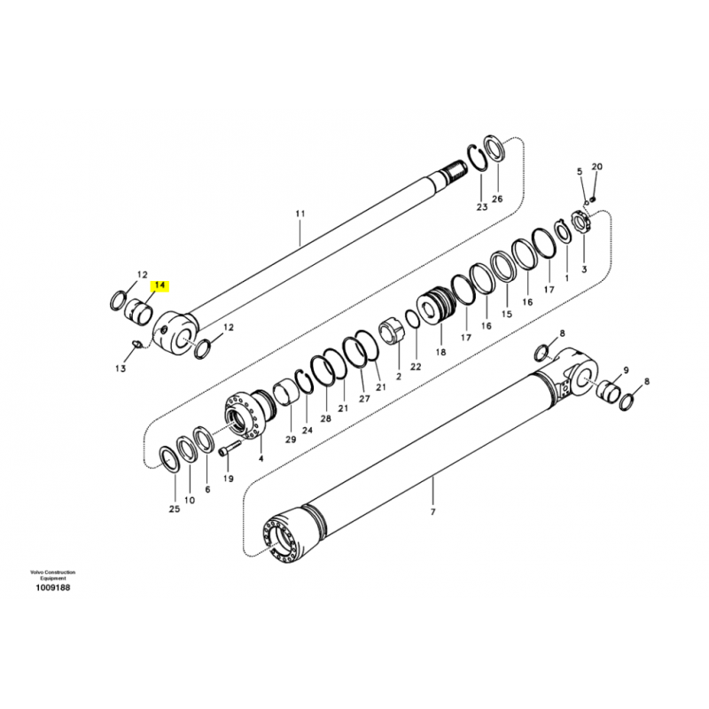 ВТУЛКА ЦИЛИНДРА СТРЕЛЫ ДЛЯ ЭКСКАВАТОРА VOLVO