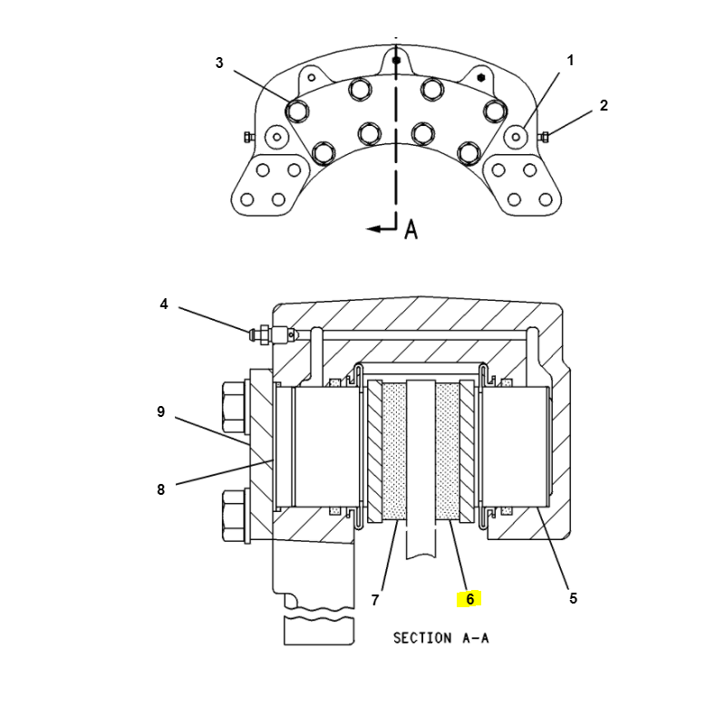 ТОРМОЗНАЯ КОЛОДКА CAT CVA DUMPER