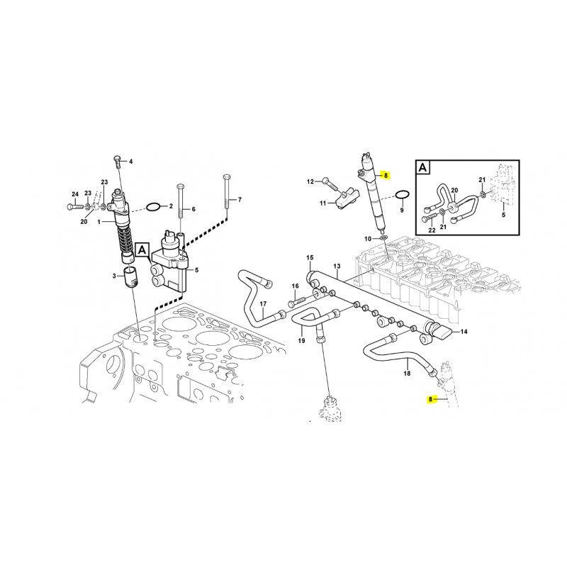 ТОПЛИВНЫЙ ИНЖЕКТОР CVA VOLVO ЭКСКАВАТОР-ПОГРУЗЧИК
