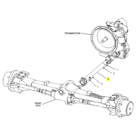 WAŁ NAPĘDOWY PRZEDNI CAT 428