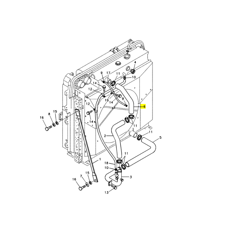 ШЛАНГ РАДИАТОРА ЭКСКАВАТОРА VOLVO