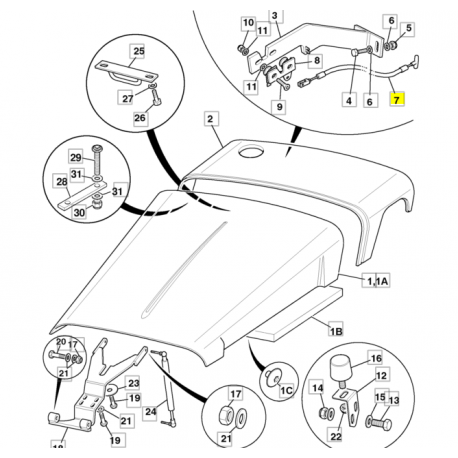 CABLE-BONNET RELEASE