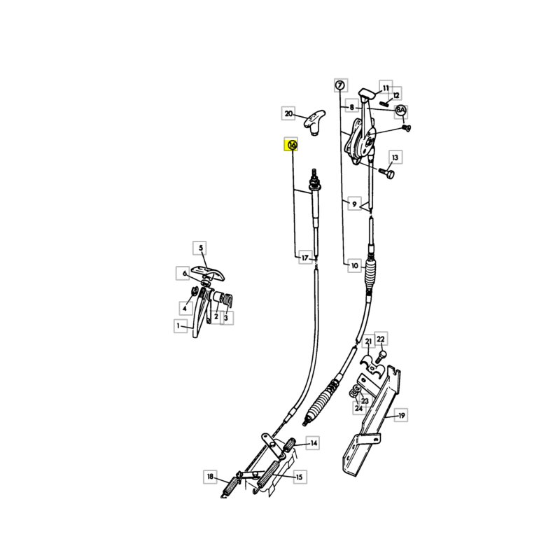 ДВИГАТЕЛЬ ЭКСКАВАТОР-ПОГРУЗЧИК JCB, КАБЕЛЬ ТУШЕНИЯ