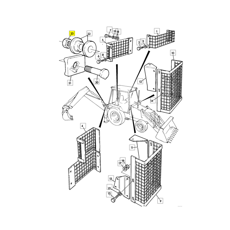 ВИНТ ДЛЯ ЗАСЛОНКИ JCB