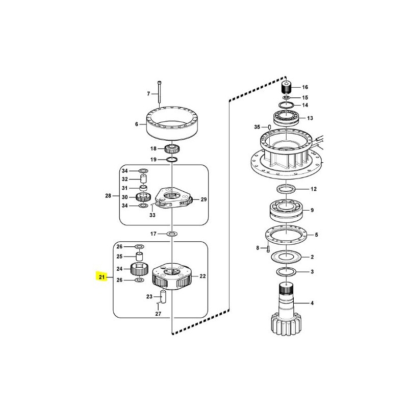 ЭКСКАВАТОР VOLVO PLANETRAN GEAR