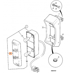KLOSZ LAMPY TYLNEJ CVA JCB ZESTAW 2SZT.