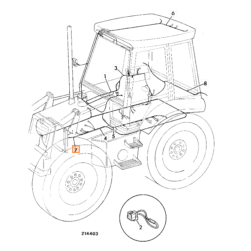 ЭЛЕКТРИЧЕСКИЙ КАБЕЛЬ JCB 3CX 4CX