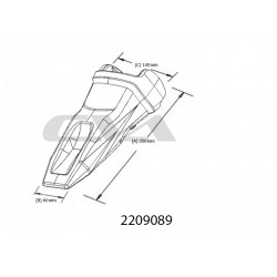 ZĄB CAT 950H 2209089 K80