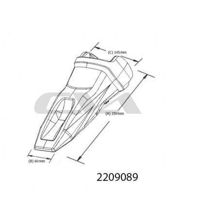 ZĄB CAT 950H 2209089 K80