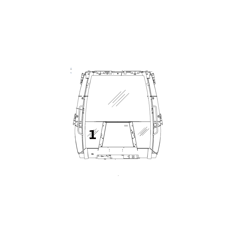 НИЖНЕЕ ПРАВОЕ ПЕРЕДНЕЕ ОКНО ЭКСКАВАТОРА-ПОГРУЗЧИКА CAT 428E 2059606