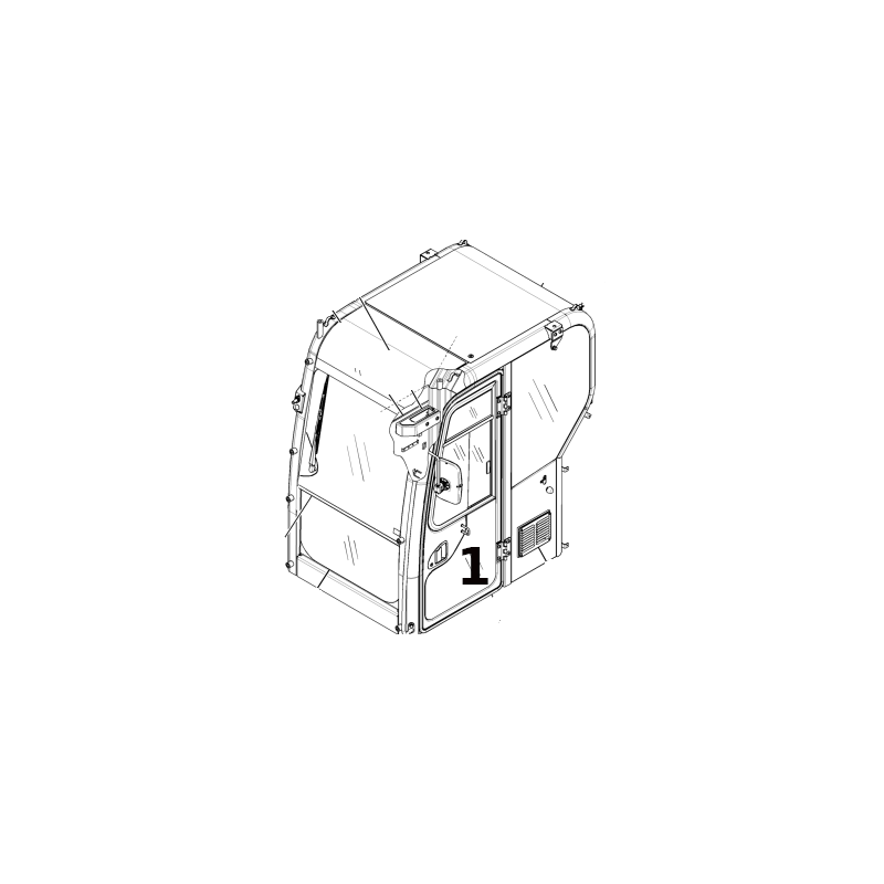 ДВЕРНОЕ СТЕКЛО НИЖНЕЕ СЛЕВА, ЭКРАННАЯ ПЕЧАТЬ, МИНИ-ЭКСКАВАТОР CAT 307E 308E 3898682