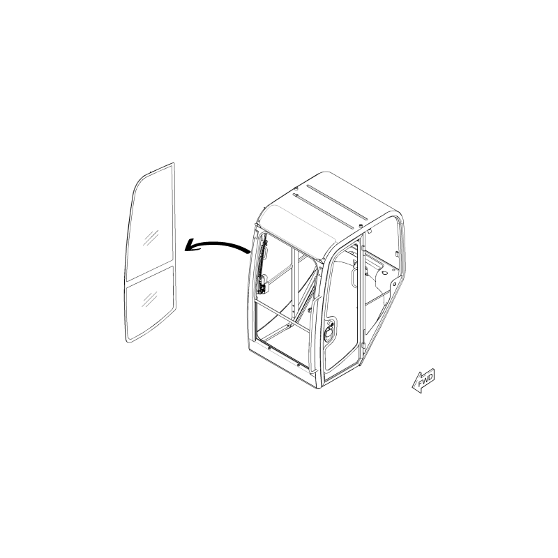 МИНИ-ЭКСКАВАТОР С ПРАВОЙ СТЕКЛЯННОЙ ПЕЧАТЬЮ CAT 301.4C WACKER NEUSON 1404RD 3701499